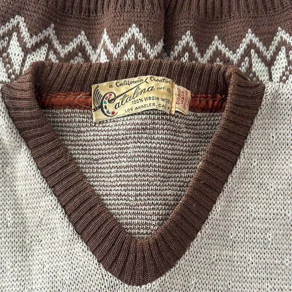 Vintage 40s Flying Eagle Catalina Wool Knit Sweater - Picture 2 of 8